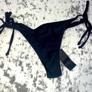 Womens black thong bikini bottoms NWT- size XS/S